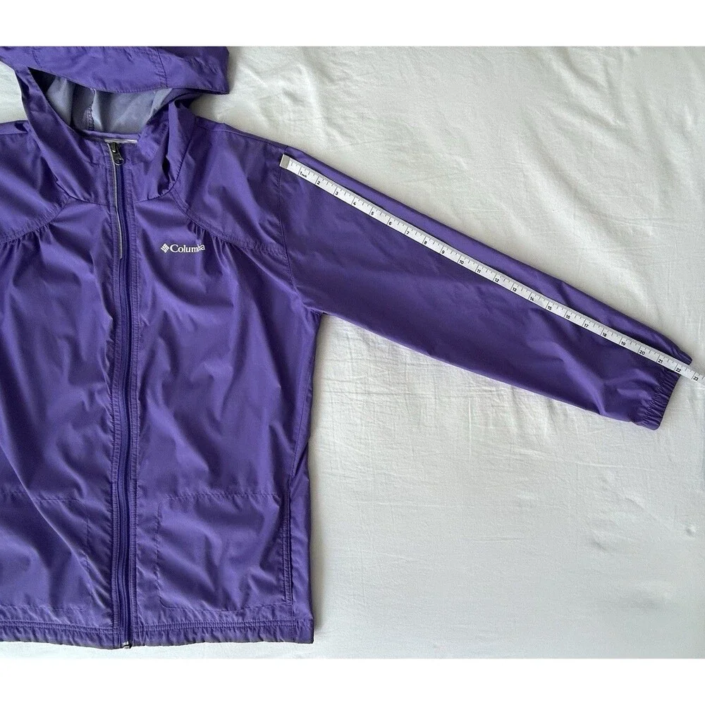 NWOT Columbia Girls Switchback Purple Rain Jacket Windbreaker XL 18/20